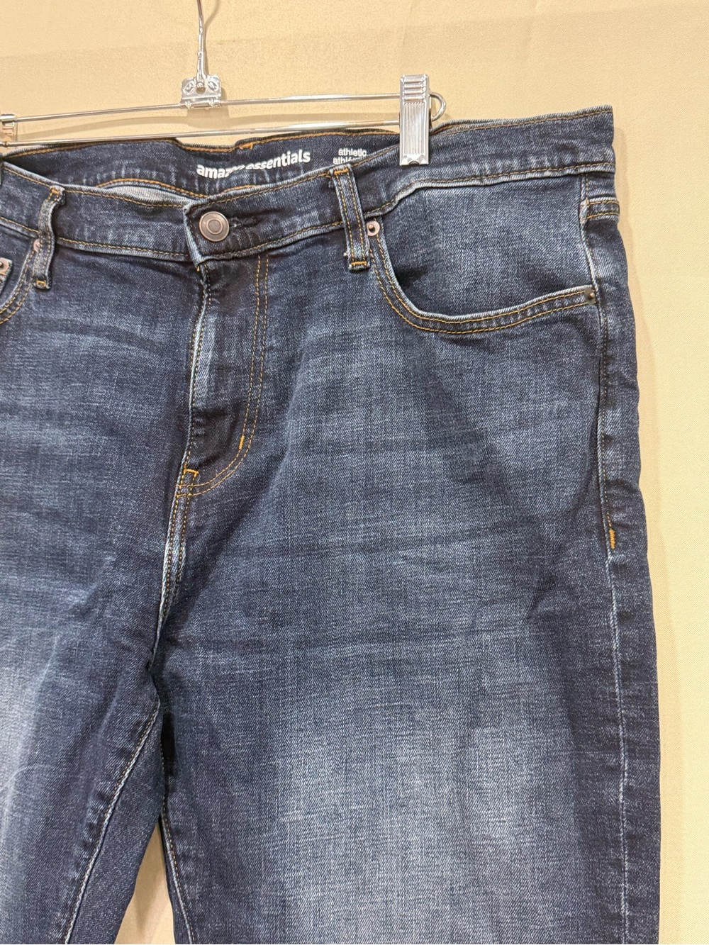 Essentials Men’s Indigo Slim Straight Jeans - Picture 8 of 11